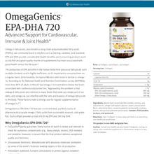 OmegaGenics EPA-DHA Formula Focus Sheet