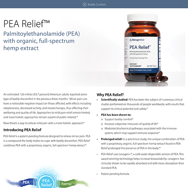 PEA Relief Formula Focus Sheet